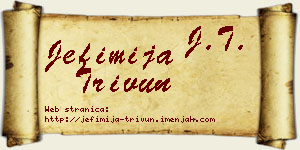 Jefimija Trivun vizit kartica